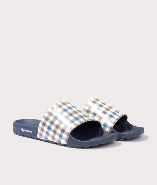 Aquascutum Club Check Sliders - RD1 Clothing