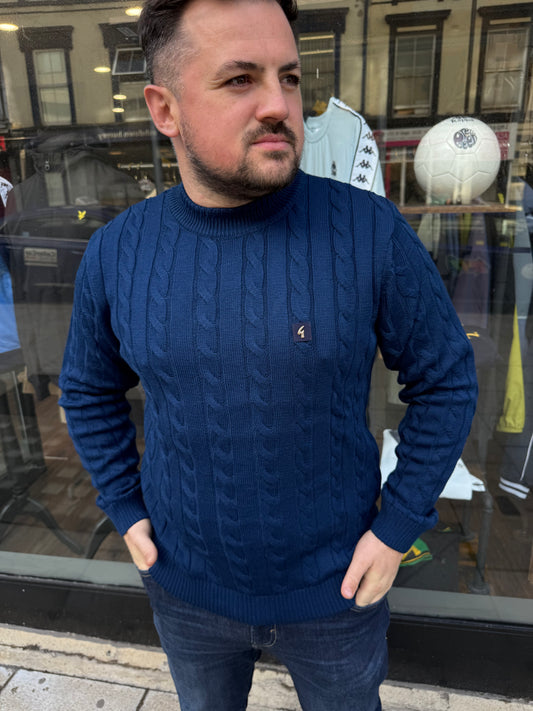 Gabicci Vintage Temor Knitted Jumper Navy