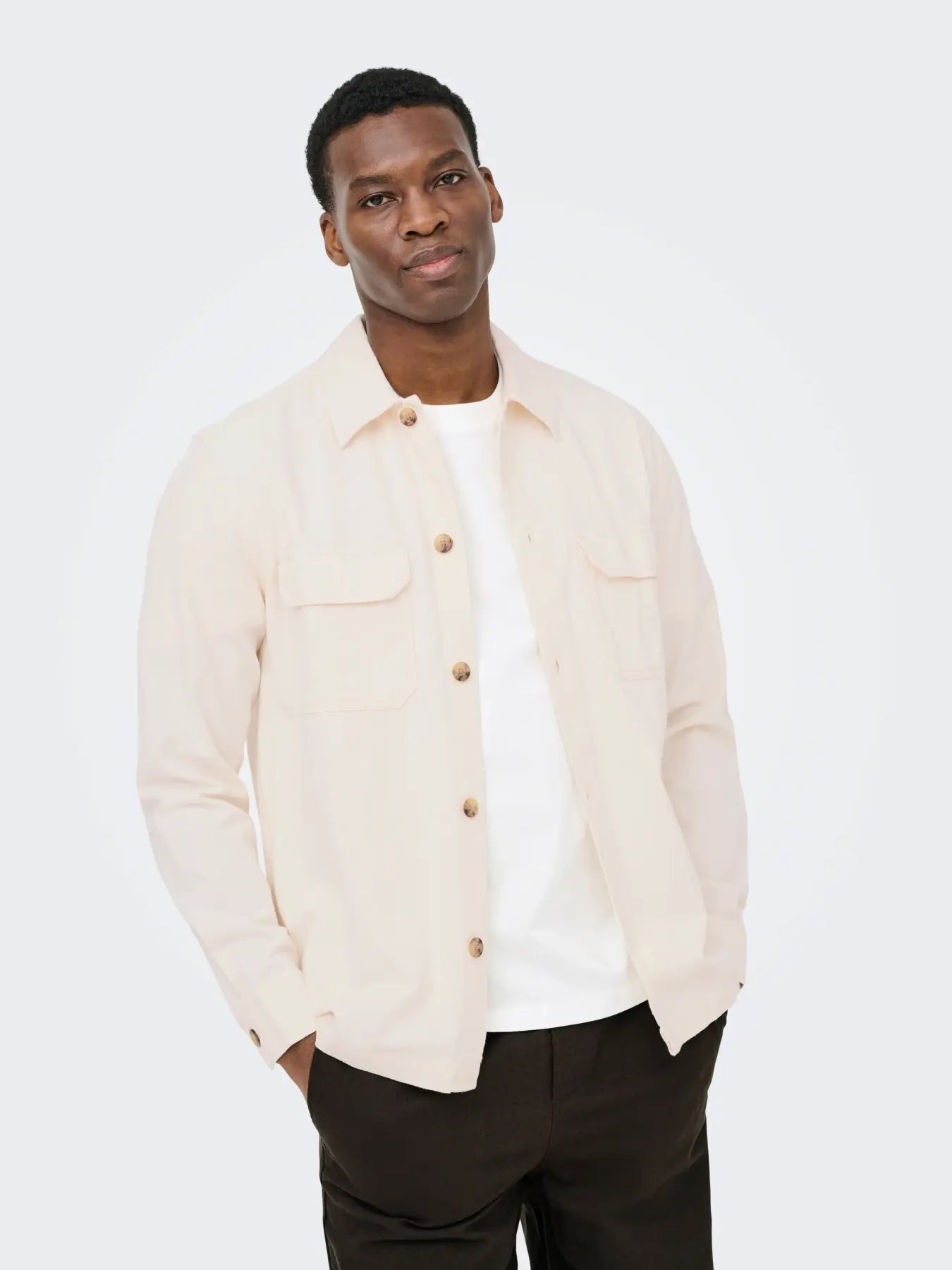 Only & Sons Onscot L/S Shirt Cream