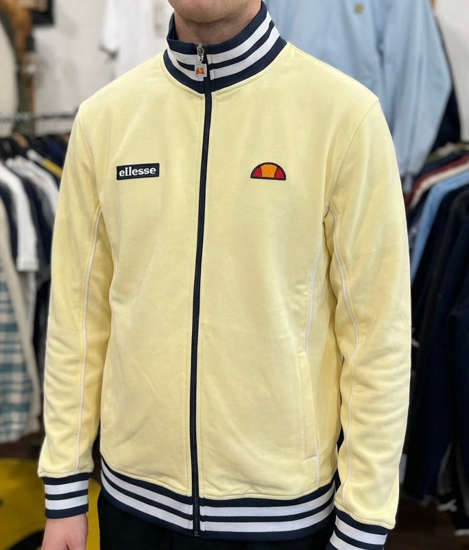 Ellesse Milan Track Top Light Yellow/Navy - RD1 Clothing