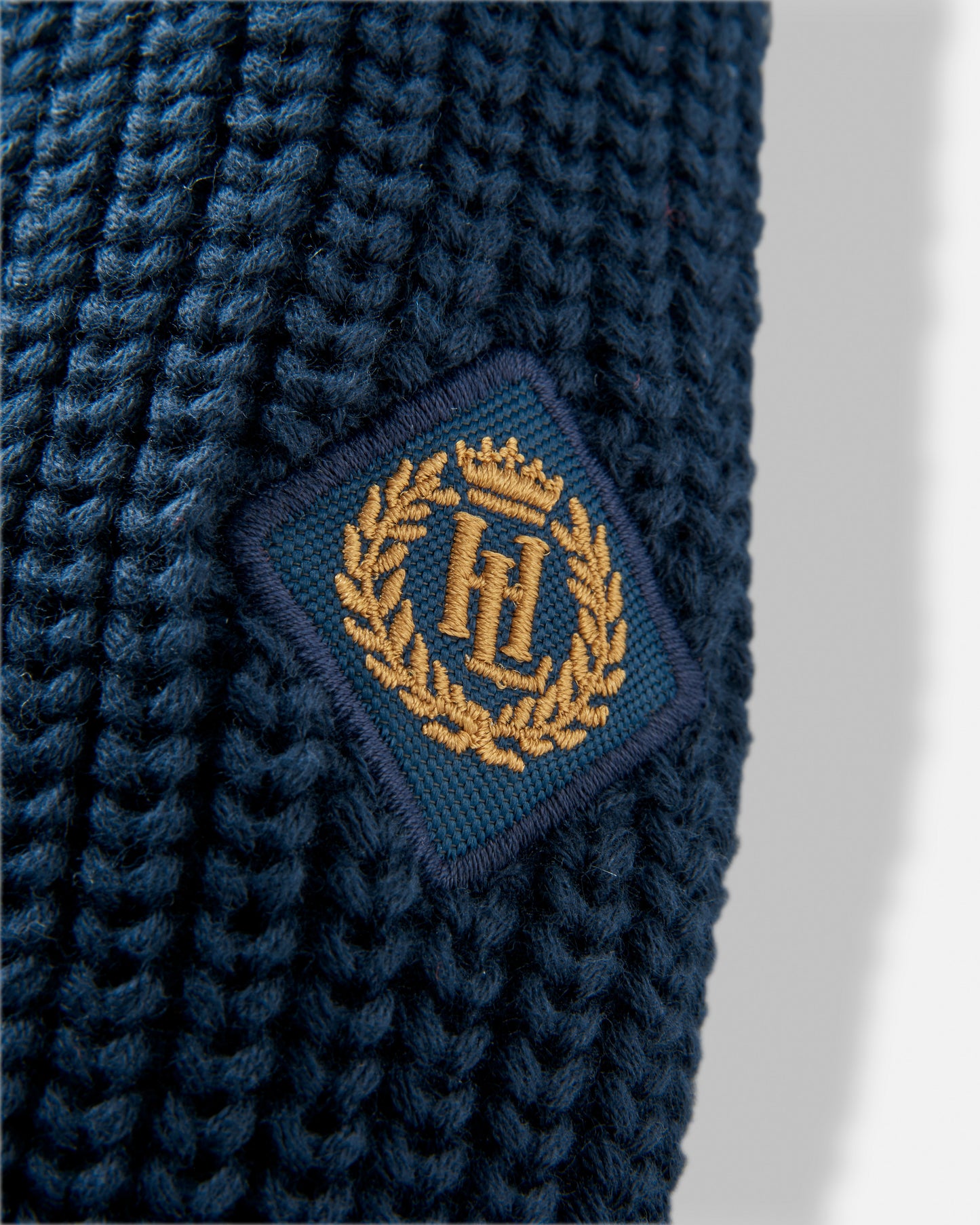 Henri Lloyd Golant Qtr Zip Ribbed Knit In Navy Blue