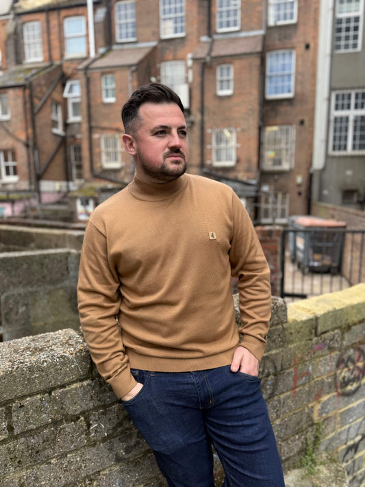 Gabicci Vintage Duke Roll Neck Nutmeg - RD1 Clothing