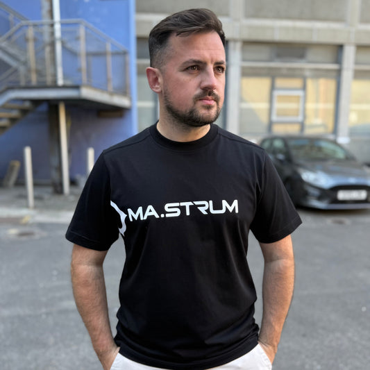 MA.STRUM Scunner Logo T-Shirt Black/White