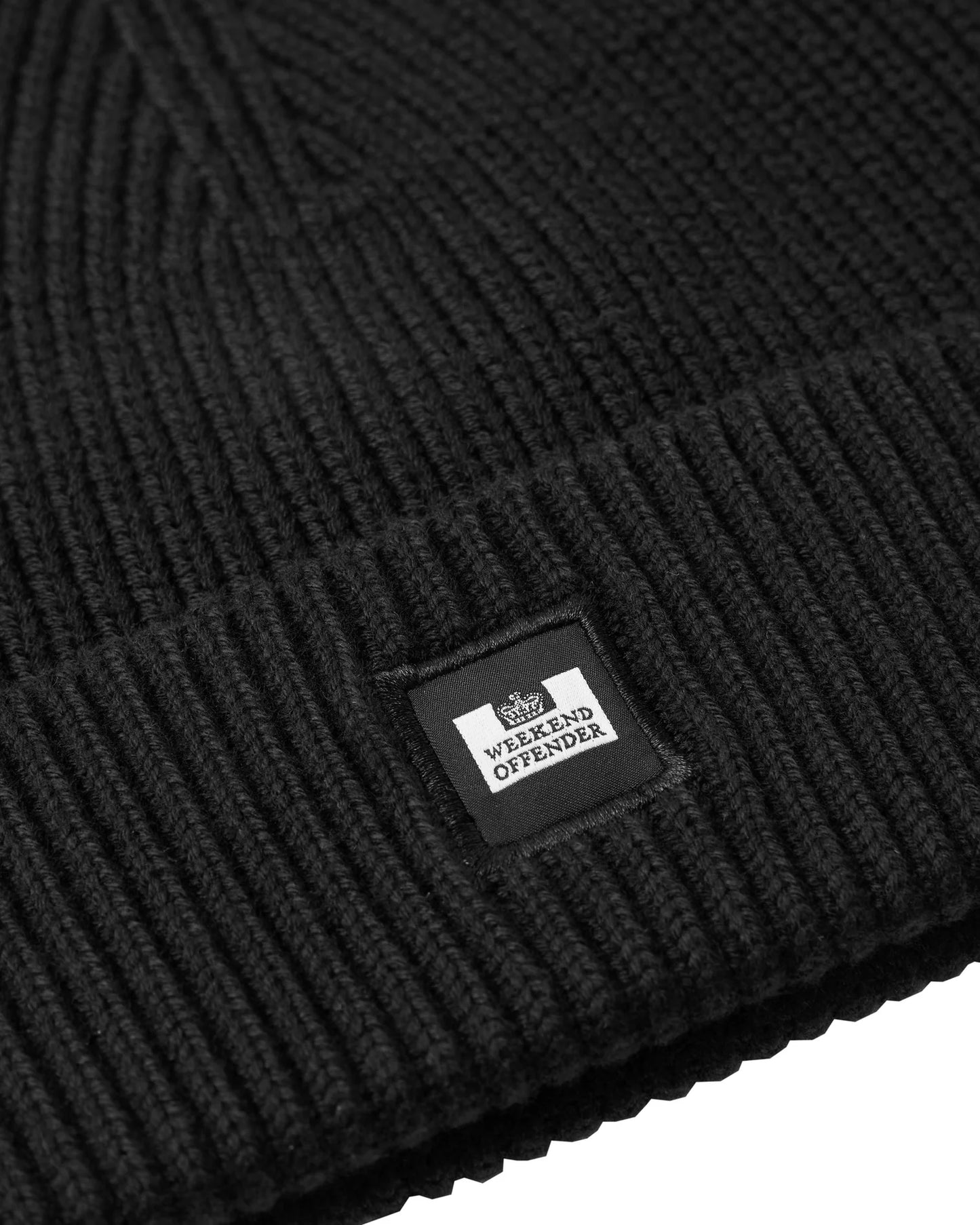 Weekend Offender Kettama Rib Knit Beanie Black