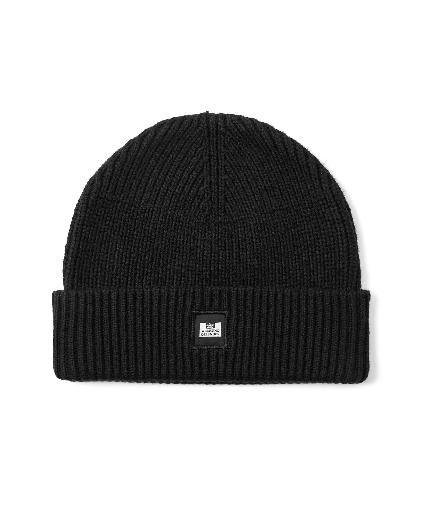 Weekend Offender Kettama Rib Knit Beanie Black
