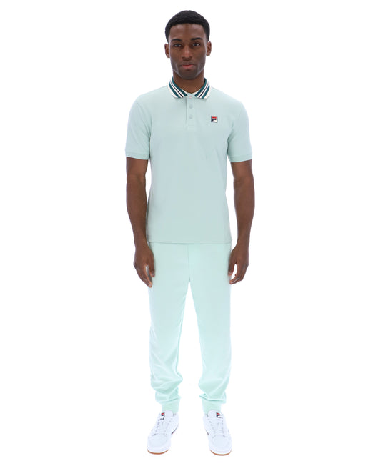 Fila Vintage Achille Three Button Heritage Tape Basic Polo Surf Spray - RD1 Clothing