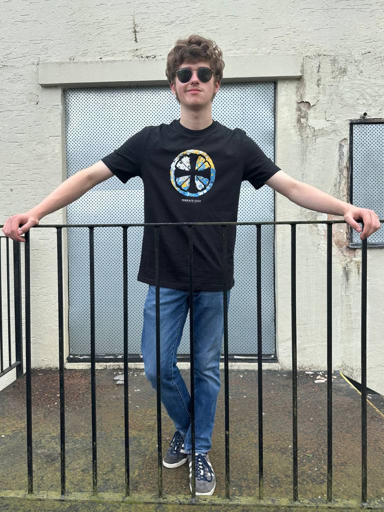Terrace Cult Adored T-Shirt Black/Sky Bkue - RD1 Clothing