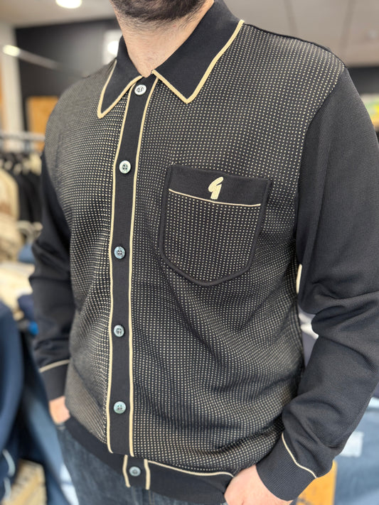 Gabicci Vintage Archive Di Lello L/S Knit in Black