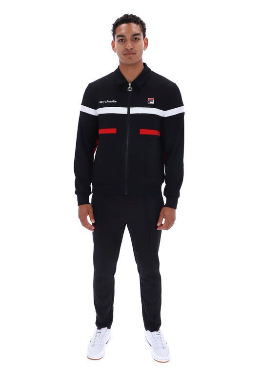 Fila Vintage Cut and Sew Jacket Black/Red/White