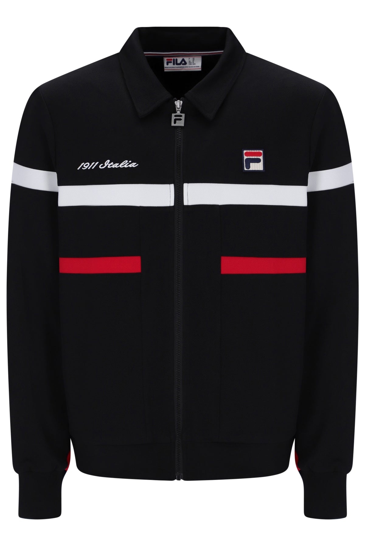 Fila Vintage Cut and Sew Jacket Black/Red/White
