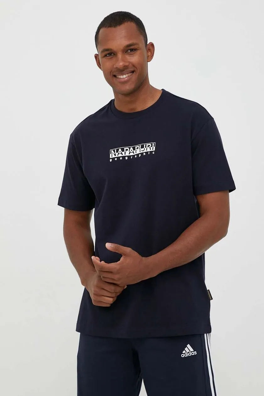 Napapijri Box Tee In Blue Marine