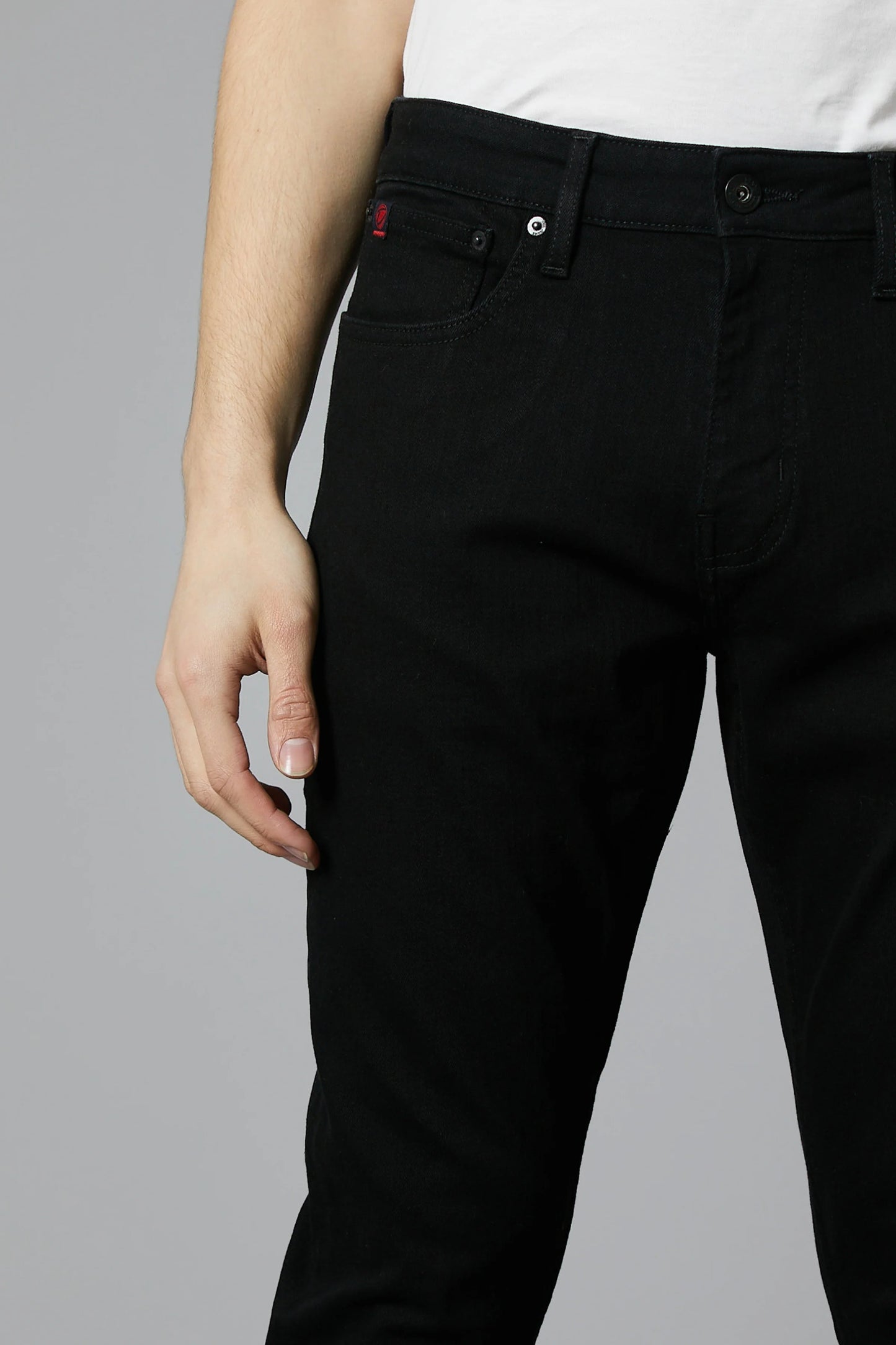 DML Alaska Straight Fit Jeans In Deep Black