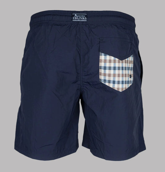 Aquascutum Club Check Pocket Swim Shorts Navy