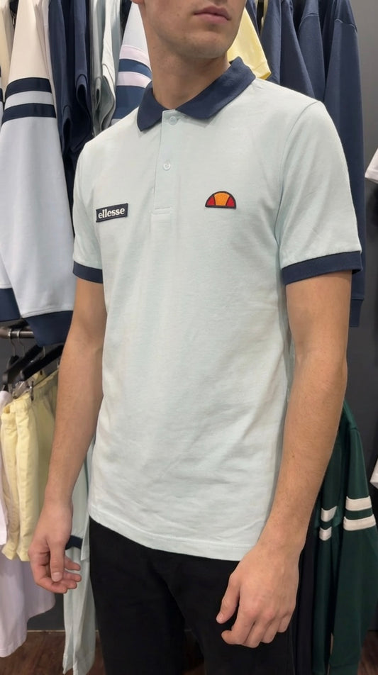 Ellesse Lessepsia Polo Shirt Light Blue/Navy - RD1 Clothing