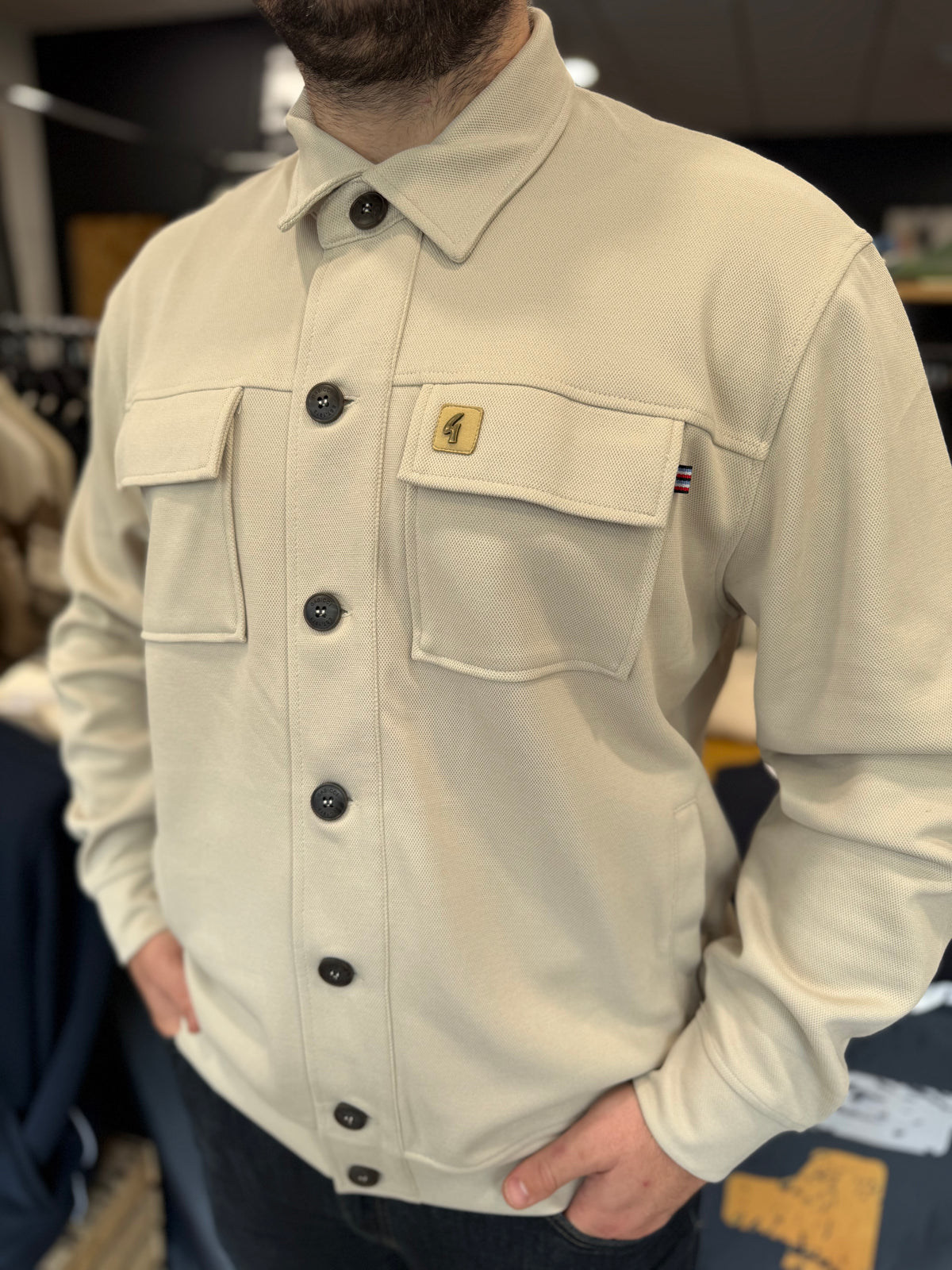 Gabicci Vintage Leigh Overshirt in Cream