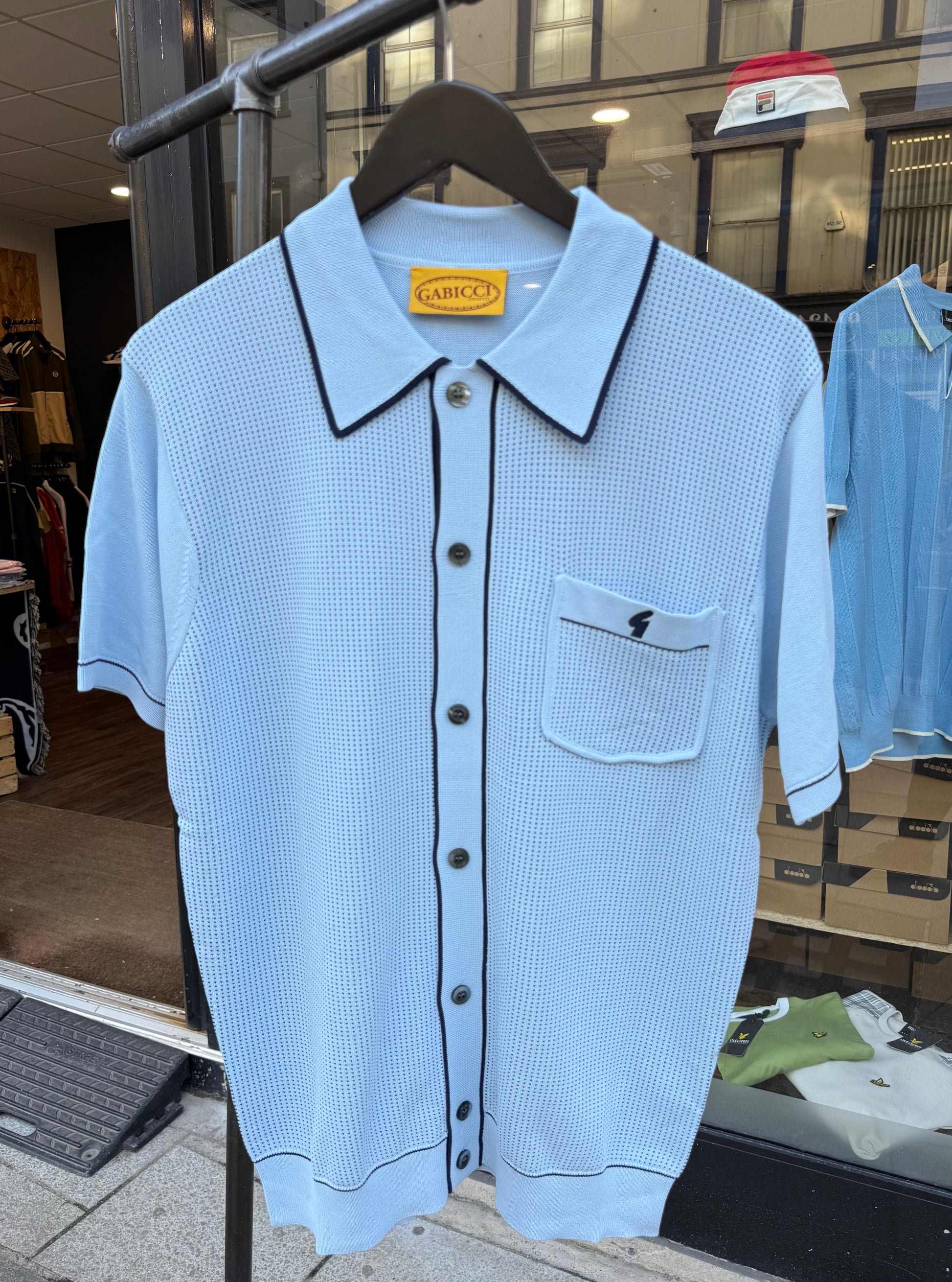 Gabicci Di Lello Knitted Polo Shirt Surf - RD1 Clothing