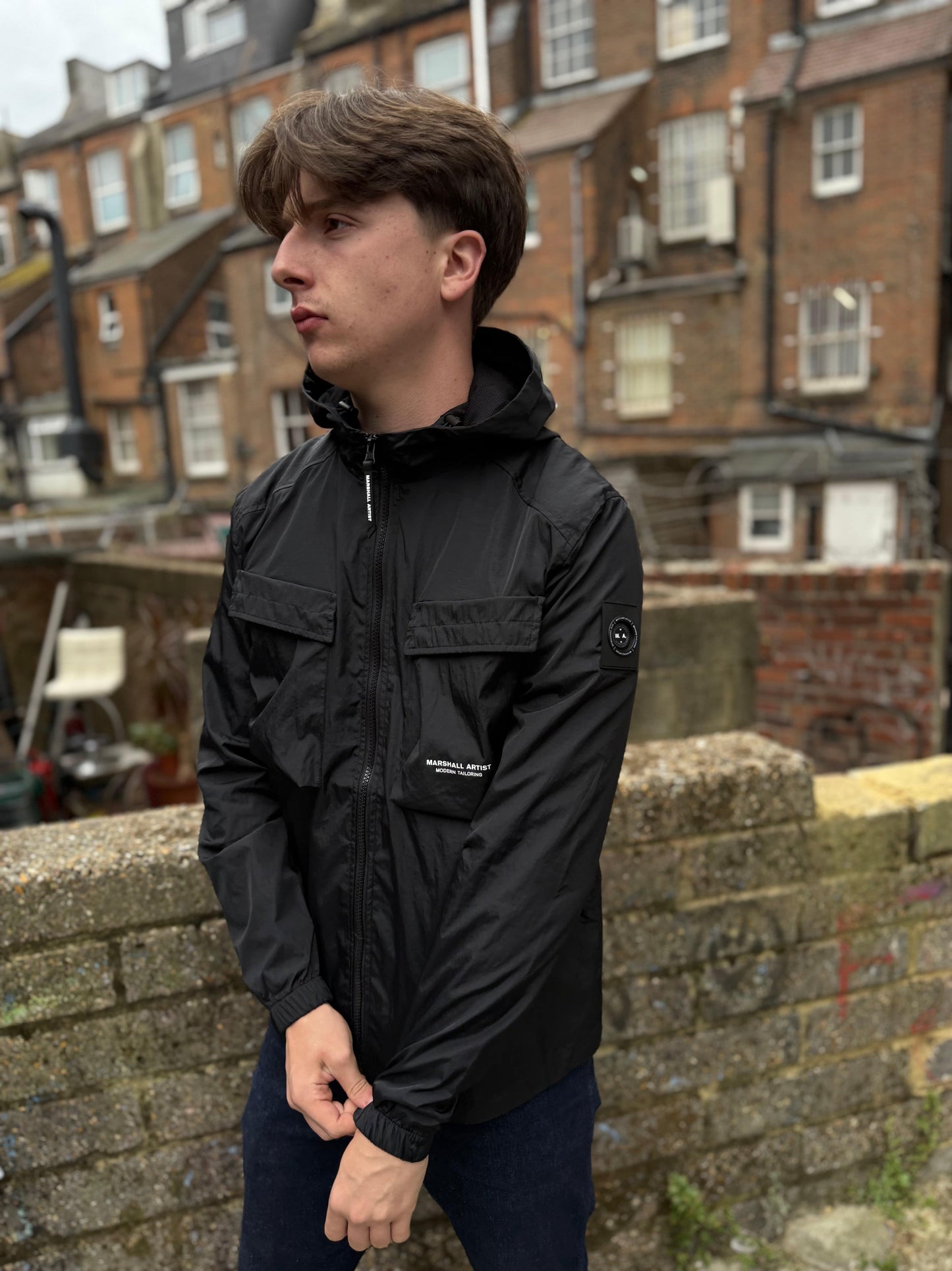 Marshall Artist Crux Hooded Overshirt Black - RD1 Clothing