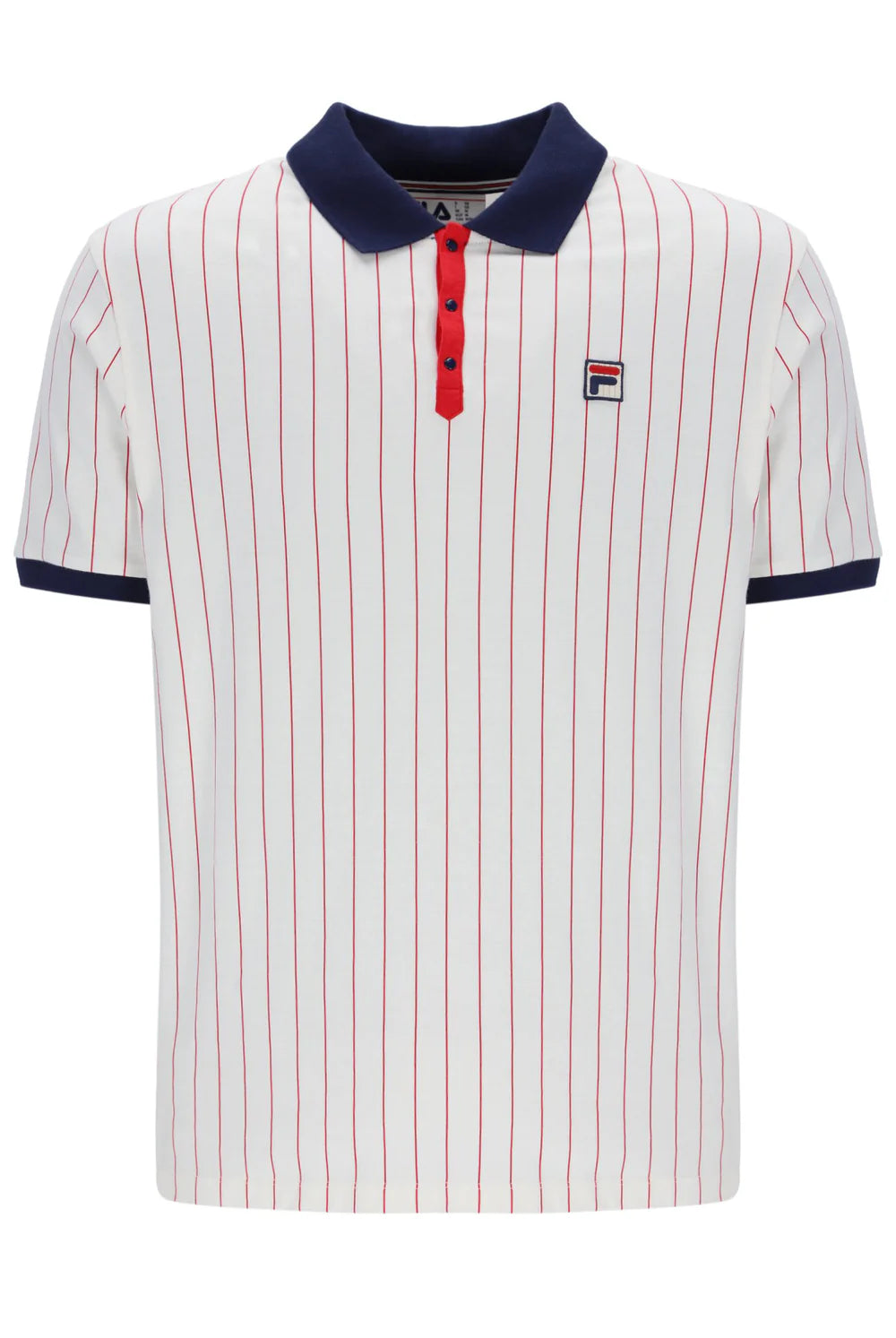 Fila BB1 Classic Vintage Striped Polo White/Navy/Red