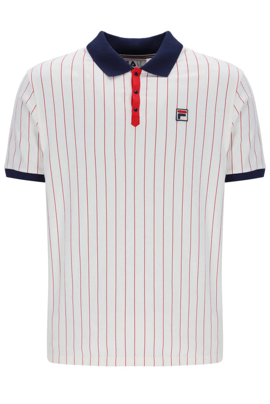 Fila BB1 Classic Vintage Striped Polo White/Navy/Red