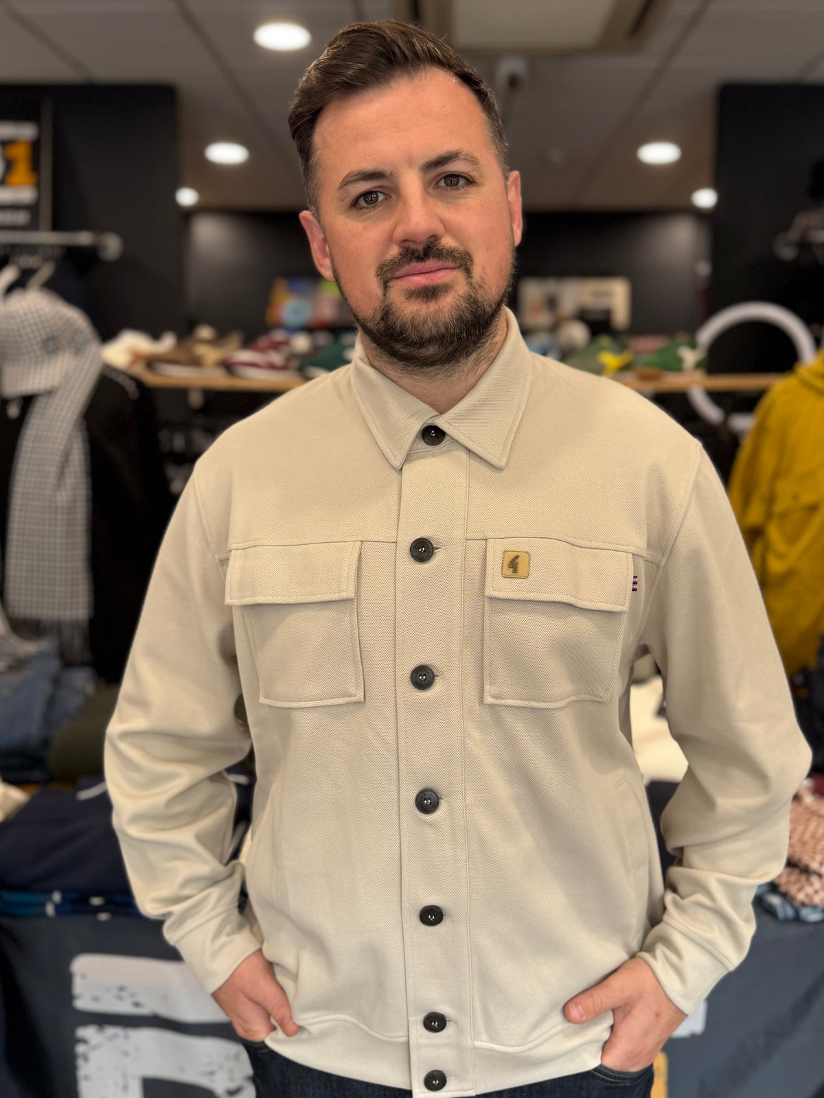 Gabicci Vintage Leigh Overshirt in Cream