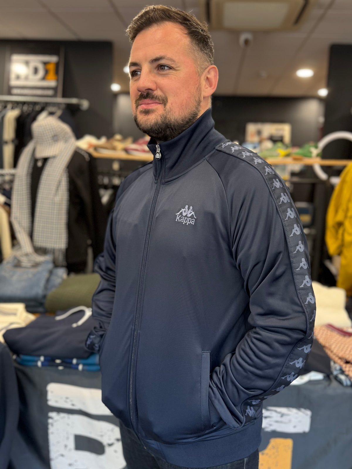Kappa Lyman Track Top Blue Night/ Blue Indigo