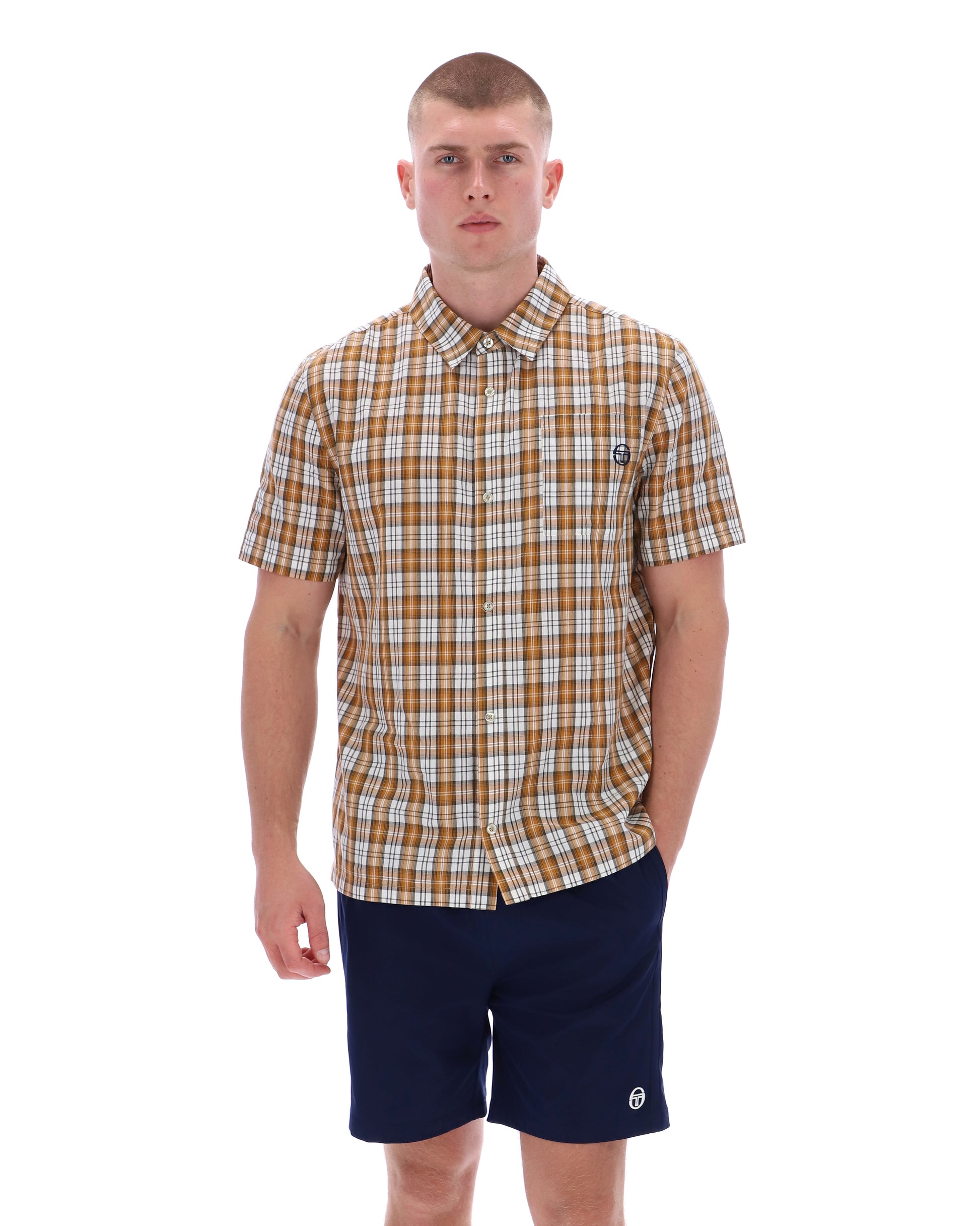 Sergio Tacchini Ben Shortsleeve Shirt in Mojave/Gardenia - RD1 Clothing
