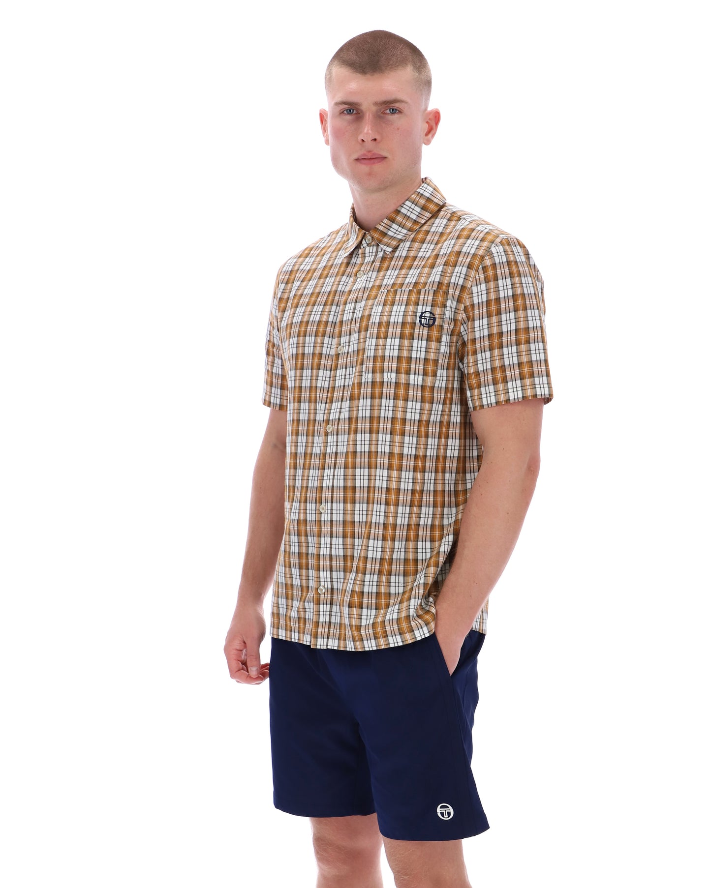 Sergio Tacchini Ben Shortsleeve Shirt in Mojave/Gardenia - RD1 Clothing