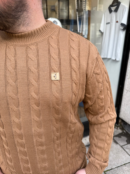 Gabicci Vintage Temor Knitted Jumper Nutmeg