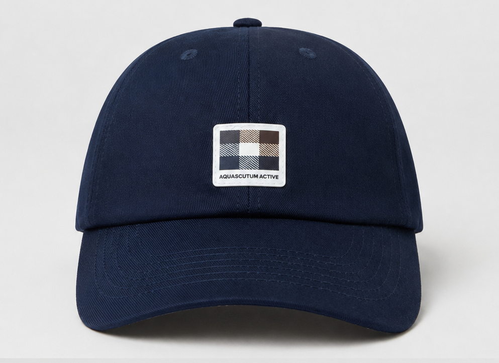Aquascutum Active Badge Baseball Cap Navy