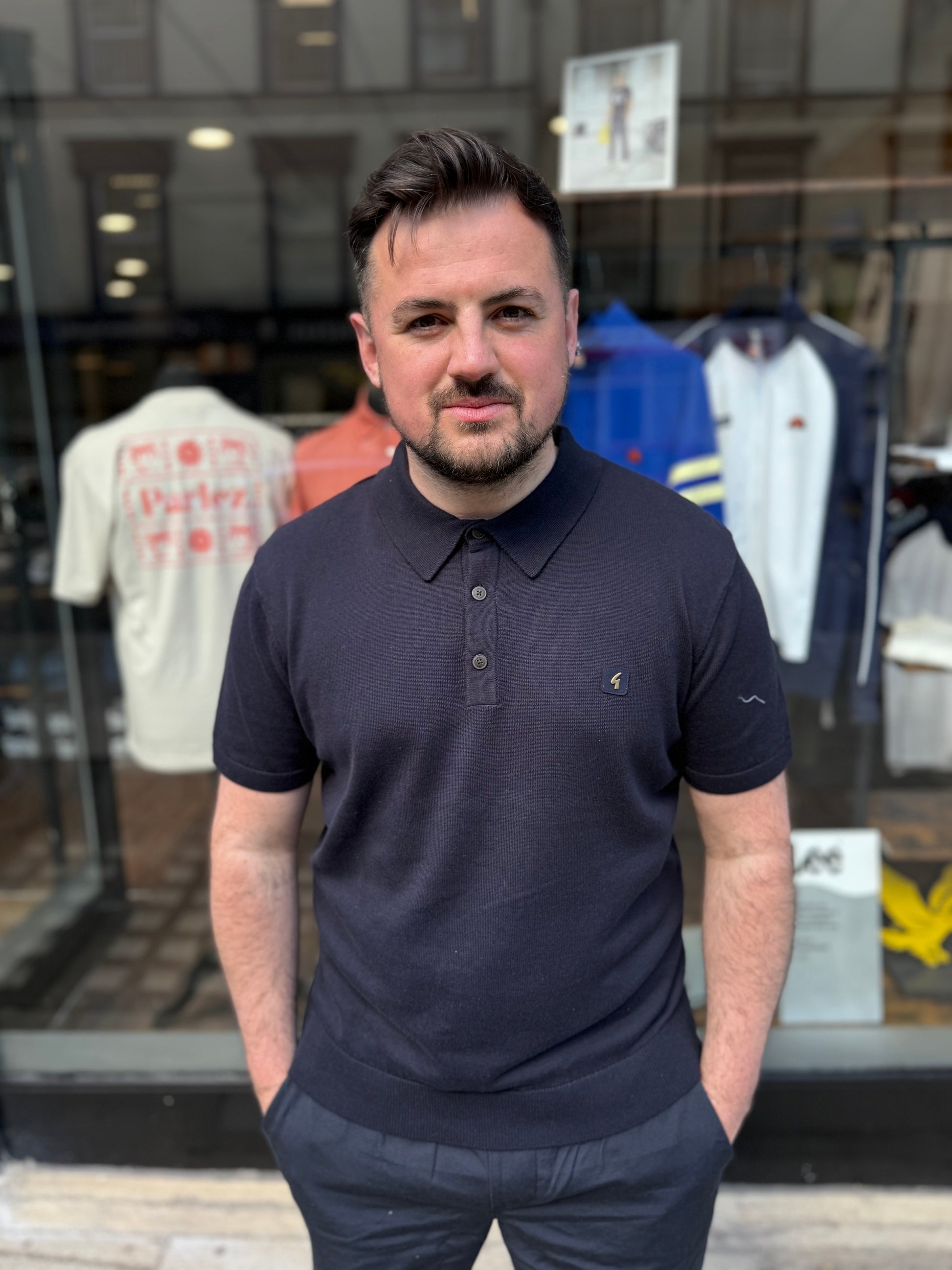 Gabicci VIntgae Jackson Polo Shirt Navy - RD1 Clothing