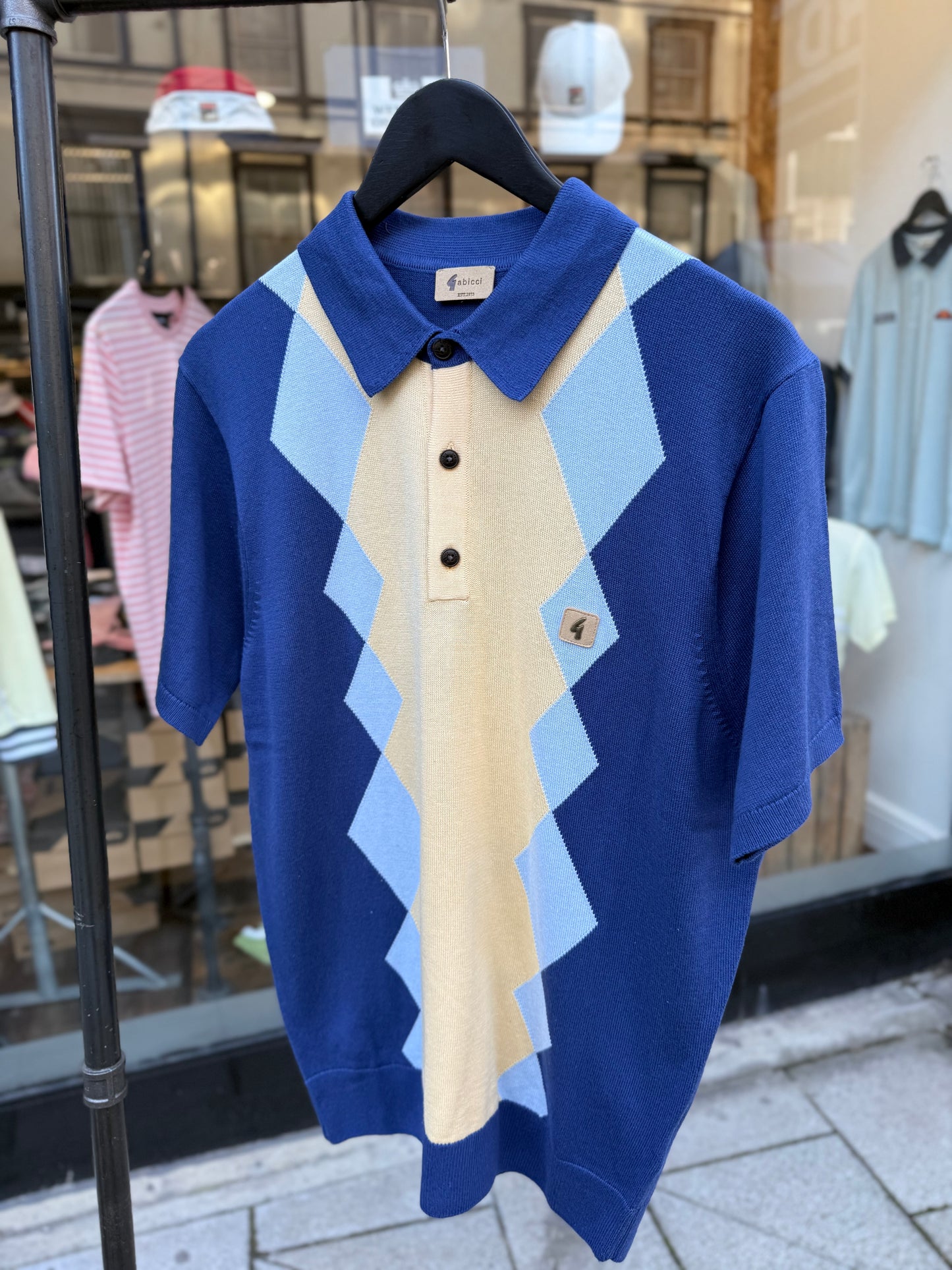 Gabicci Vintage Bond Knitted Polo Delft - RD1 Clothing