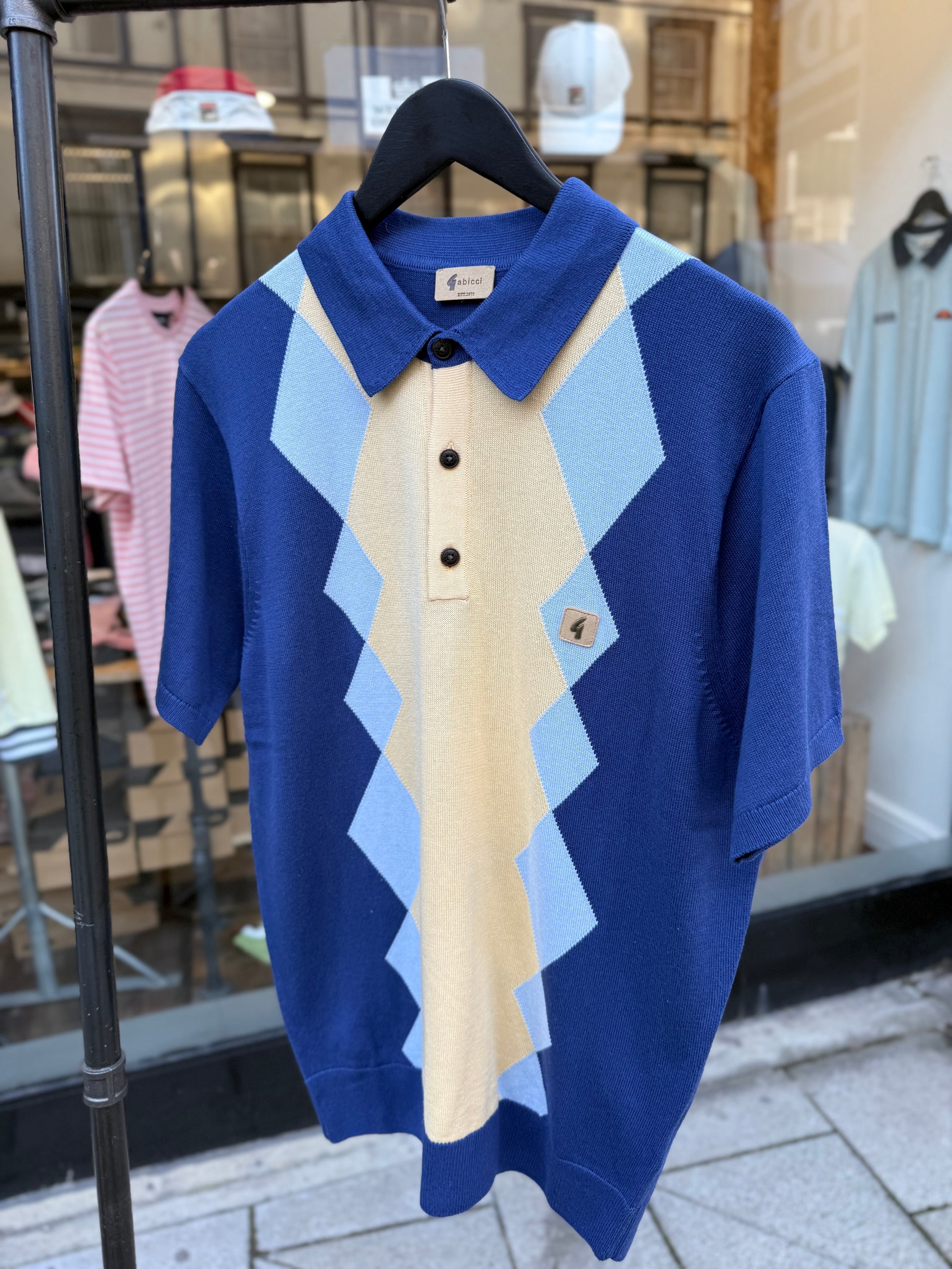 Gabicci Vintage Bond Knitted Polo Delft - RD1 Clothing