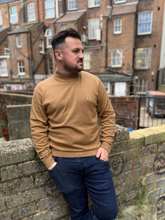 Gabicci Vintage Duke Roll Neck Nutmeg - RD1 Clothing