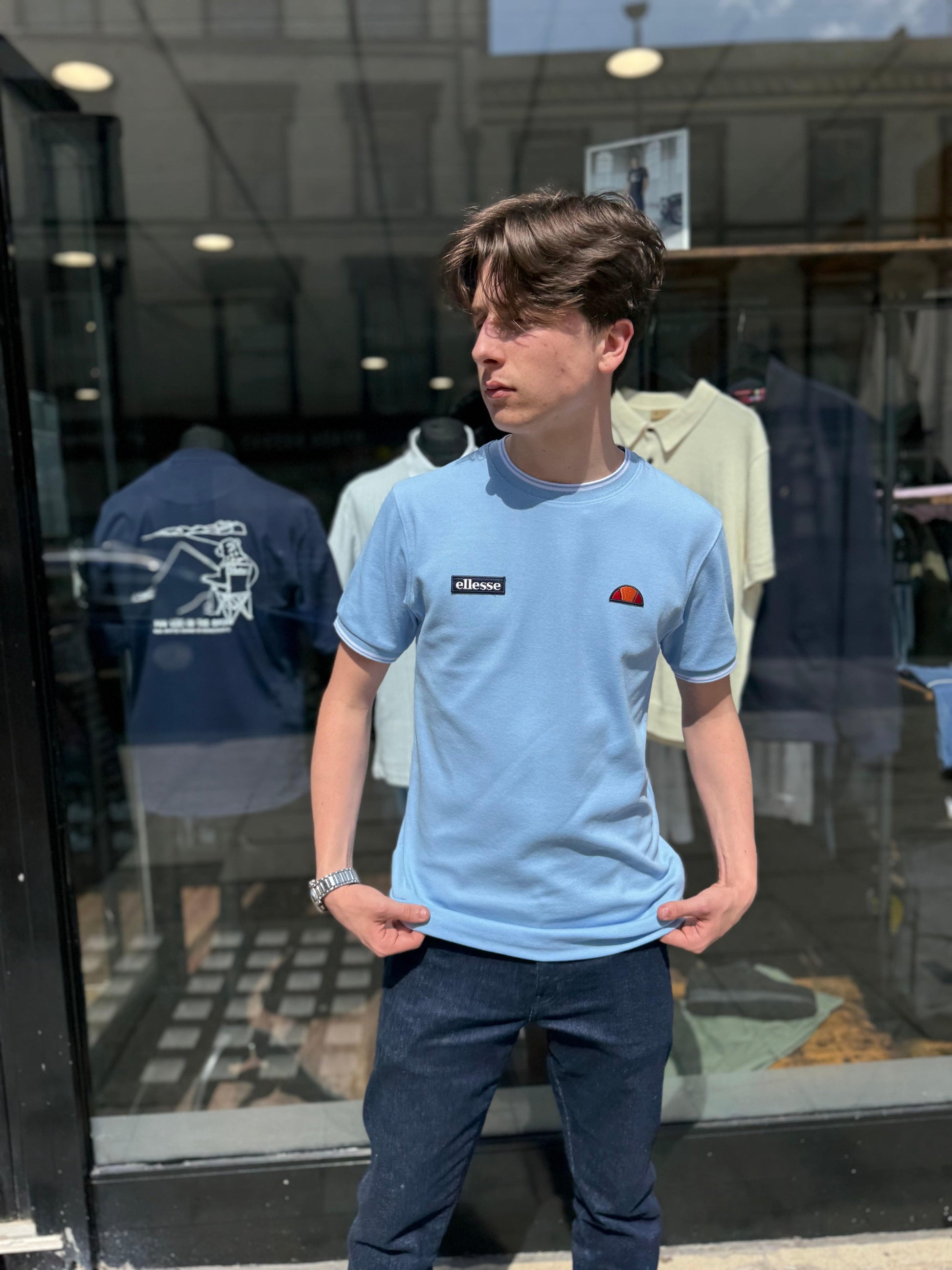 Ellesse Belvider Tee In Light Blue - RD1 Clothing