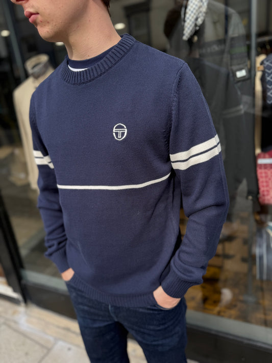 Sergio Tacchini Orion Knitted Jumper Navy/Gardenia