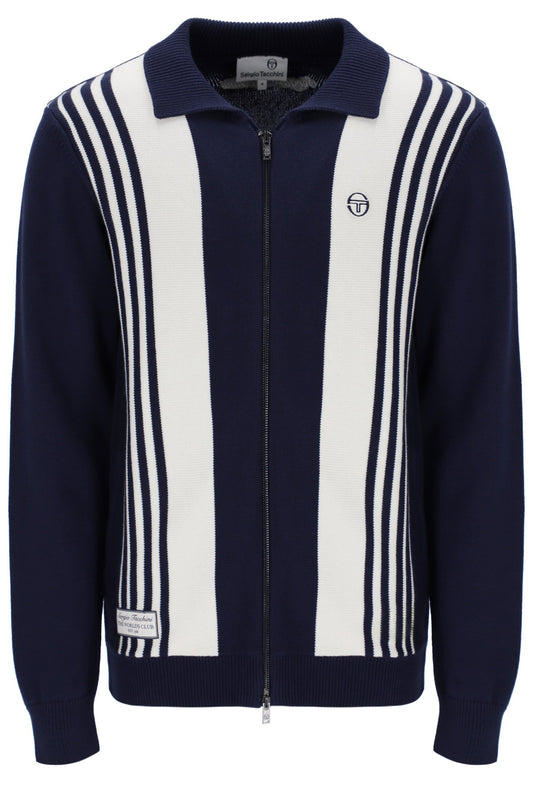 Sergio Tacchini Cipri Knitted Cardigan in Navy/Gardenia - RD1 Clothing