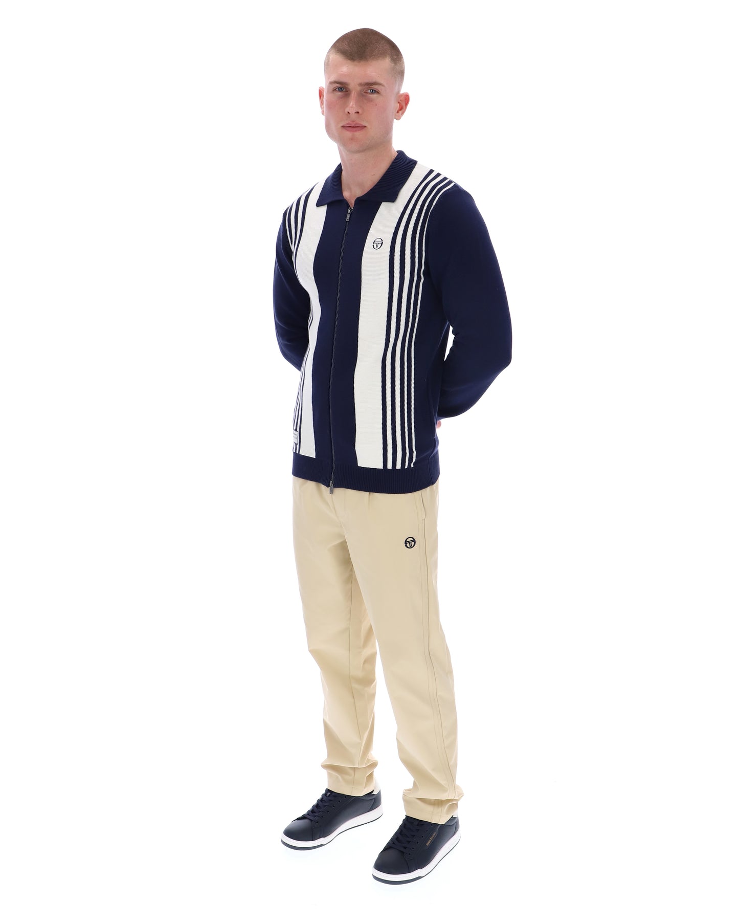 Sergio Tacchini Cipri Knitted Cardigan in Navy/Gardenia - RD1 Clothing
