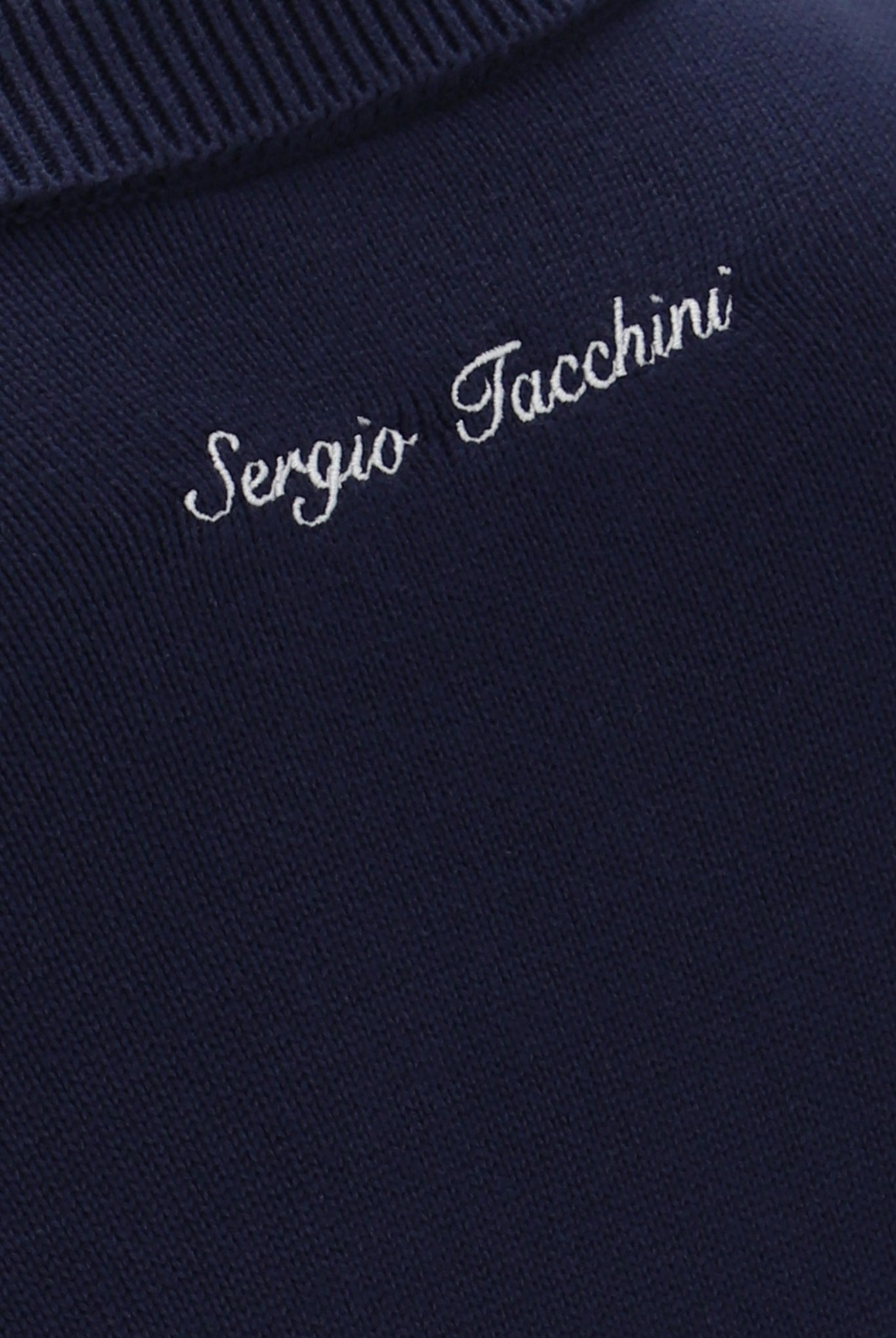 Sergio Tacchini Cipri Knitted Cardigan in Navy/Gardenia - RD1 Clothing