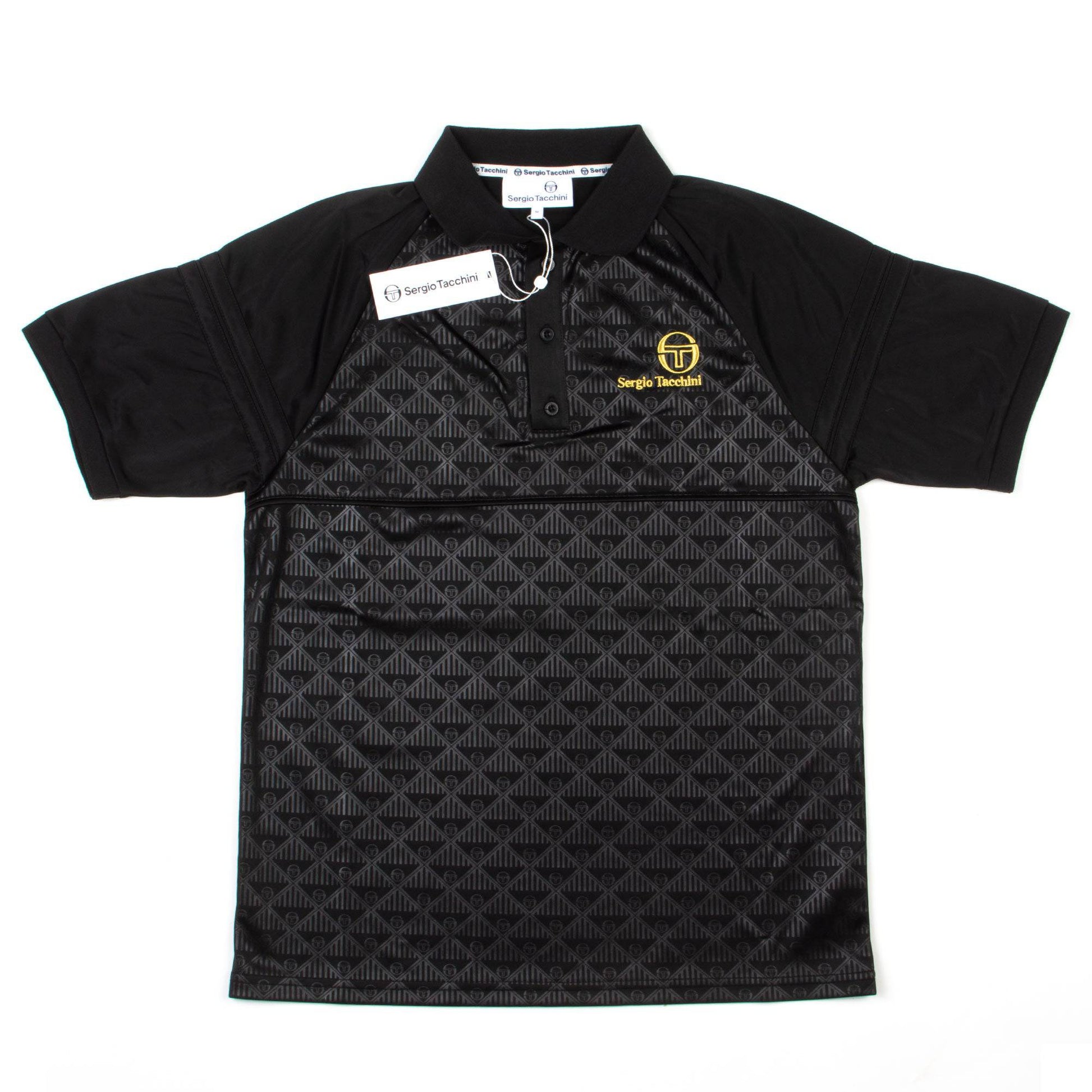 Sergio Tacchini Cambio Mono Polo in Black - RD1 Clothing