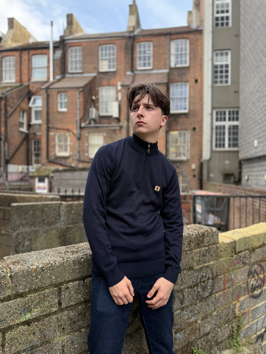 Gabicci Vintage Quarter Zip Jumper Naxton Navy - RD1 Clothing