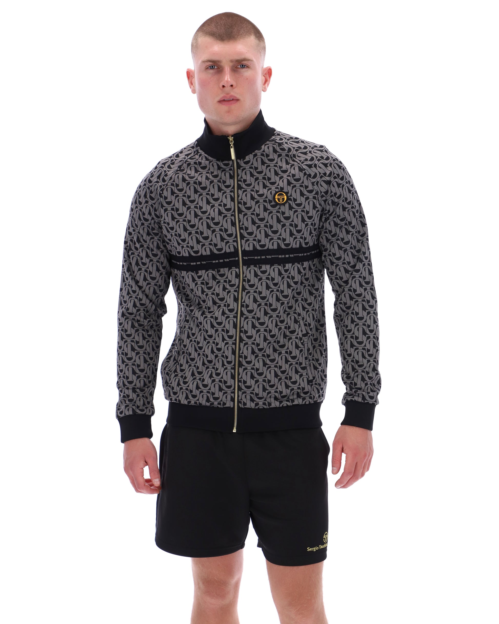 Sergio Tacchini Mono Track Top Black/Charcoal - RD1 Clothing