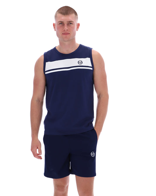 Sergio Tacchini Damarindo Vest Navy/White - RD1 Clothing