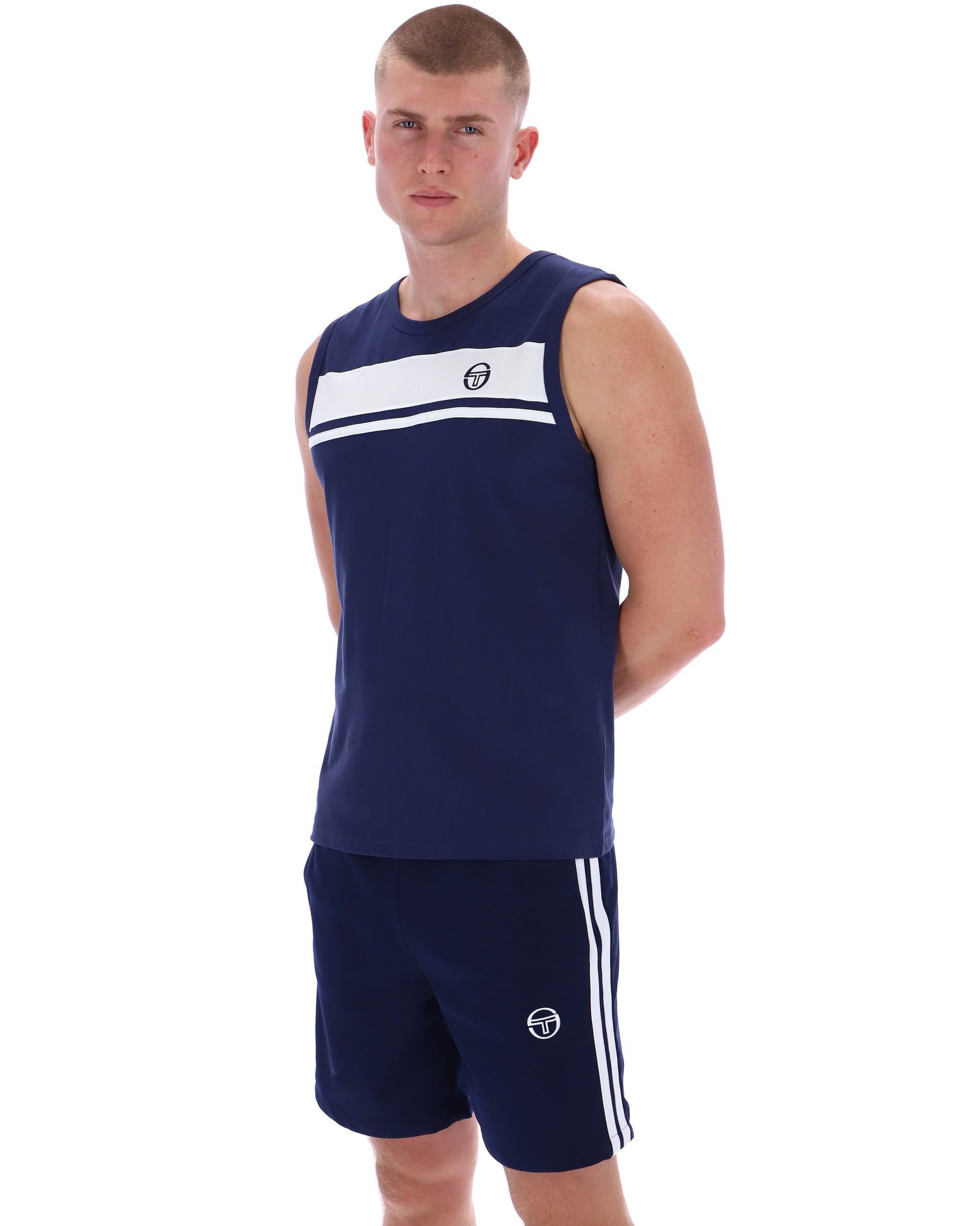 Sergio Tacchini Damarindo Vest Navy/White - RD1 Clothing