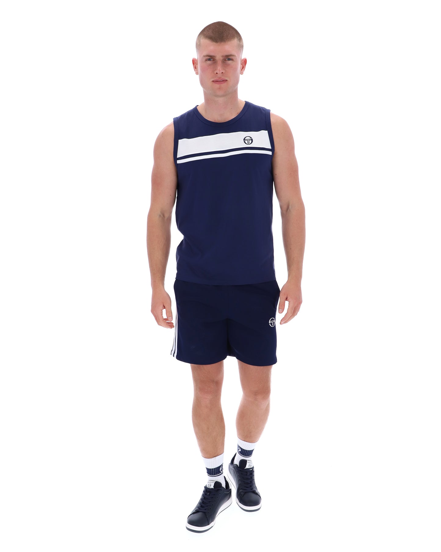 Sergio Tacchini Damarindo Vest Navy/White - RD1 Clothing