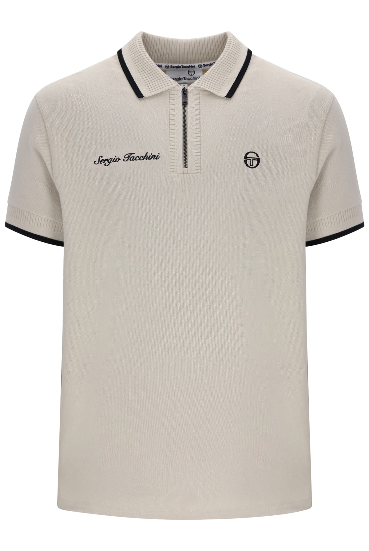 Sergio Tacchini Davide Zip Polo Shirt Peyote