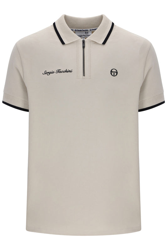 Sergio Tacchini Davide Zip Polo Shirt Peyote