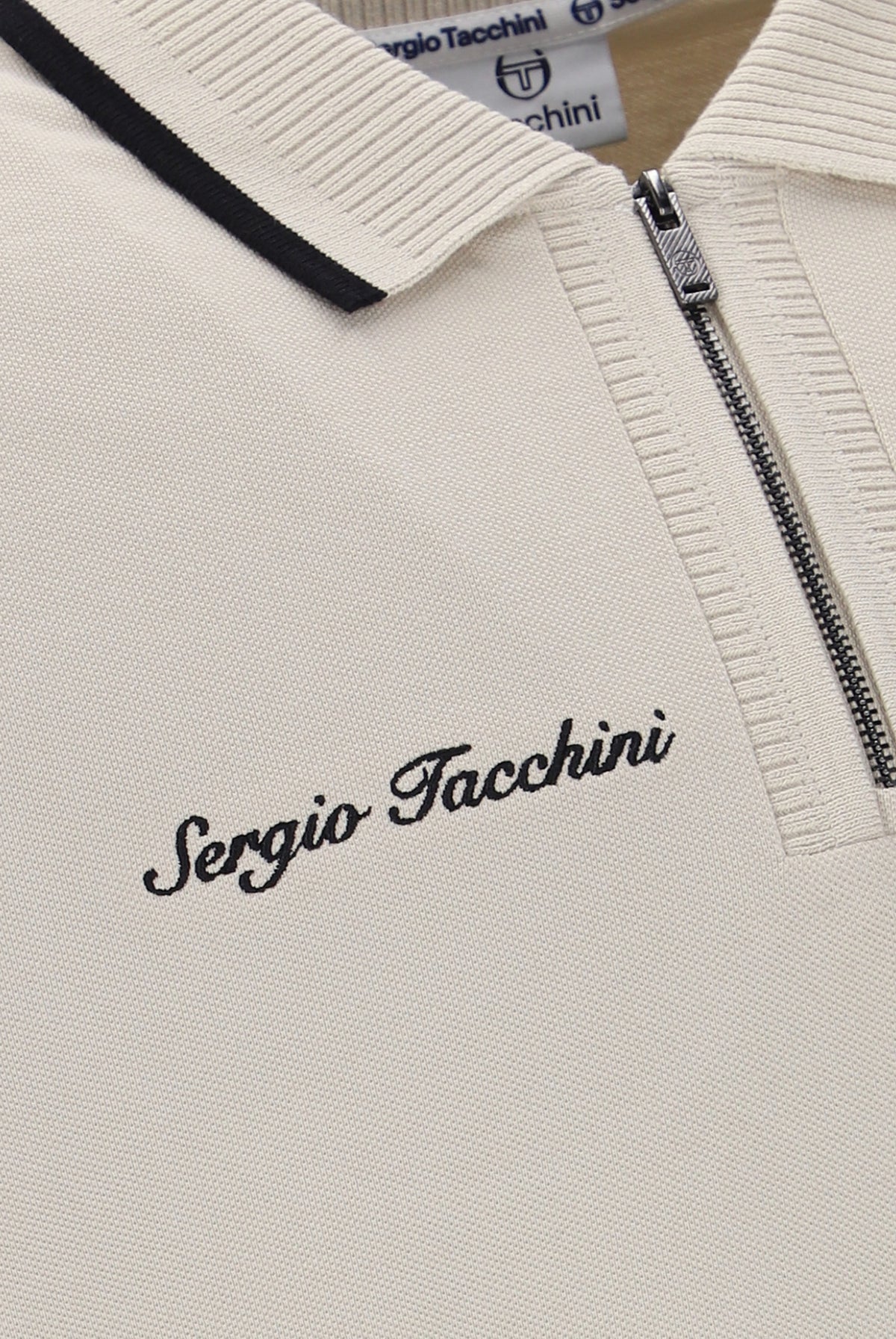 Sergio Tacchini Davide Zip Polo Shirt Peyote