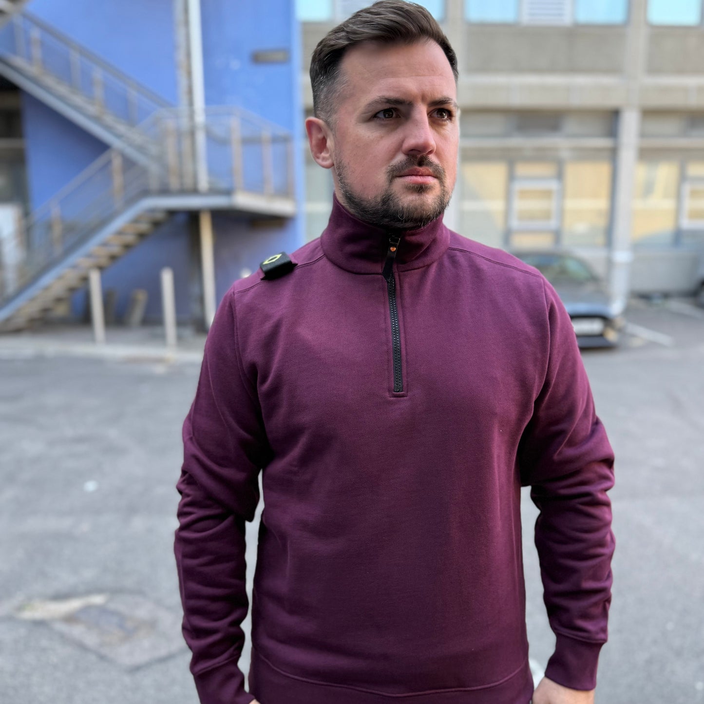 MA.STRUM Training Quarter Zip Sweatshirt Wine
