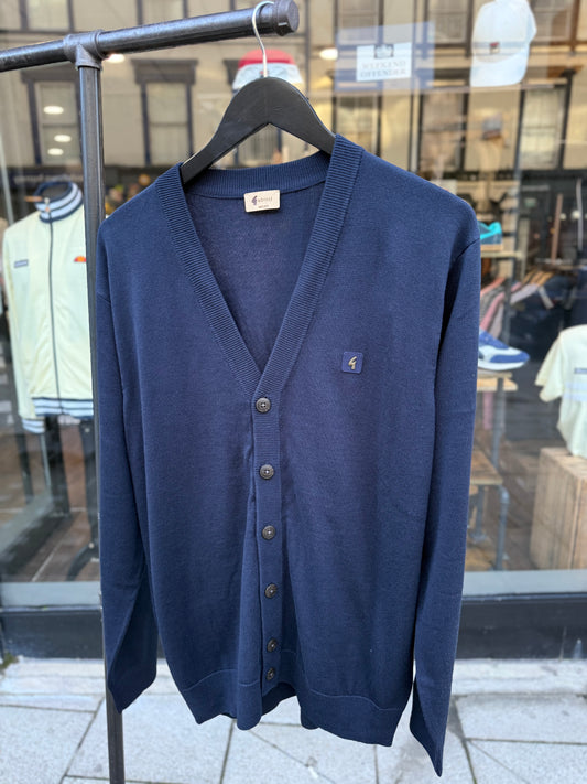 Gabicci Vintage Macklin Longsleeve Button Through Cardigan Navy - RD1 Clothing