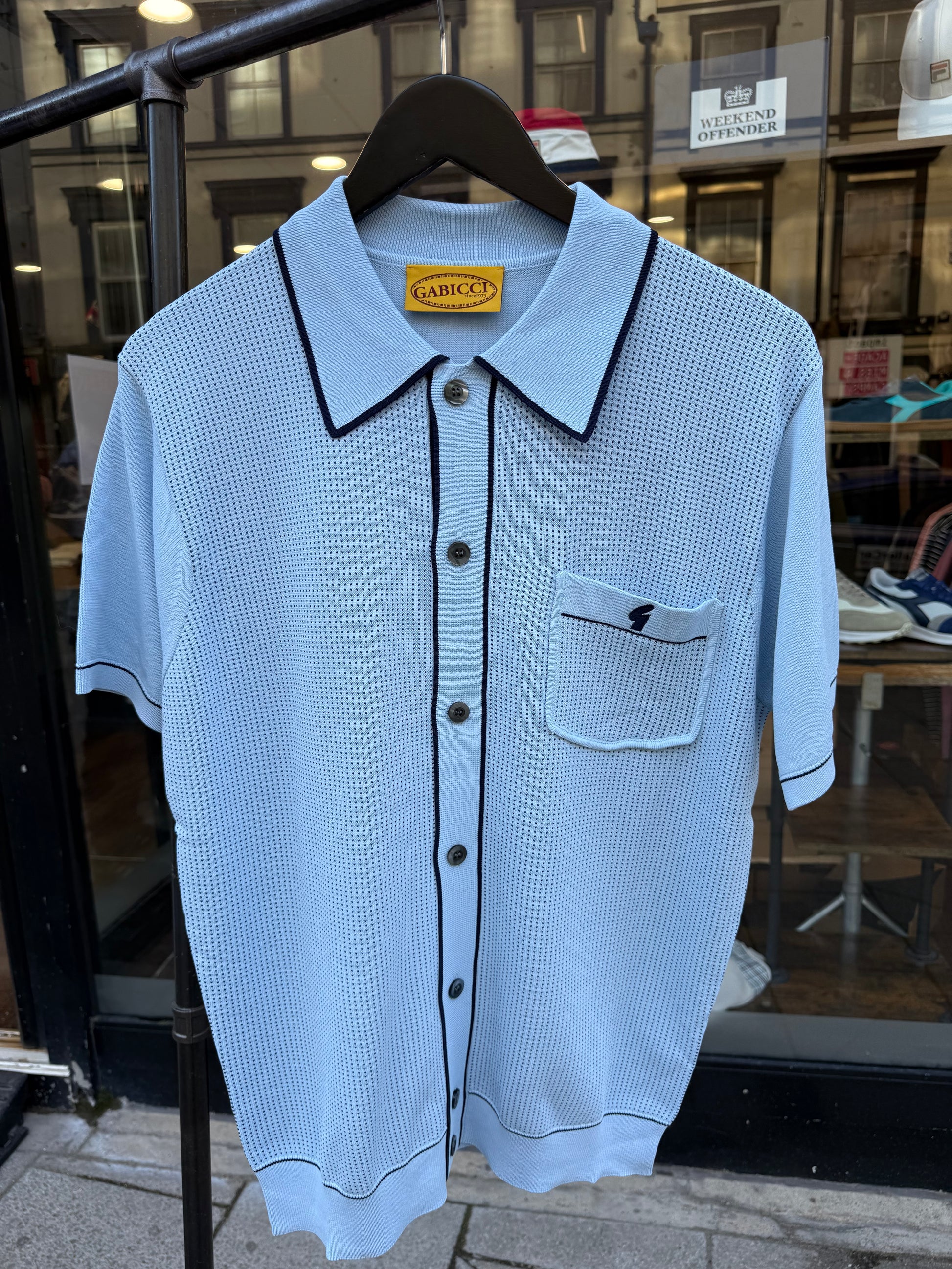 Gabicci Di Lello Knitted Polo Shirt Surf - RD1 Clothing